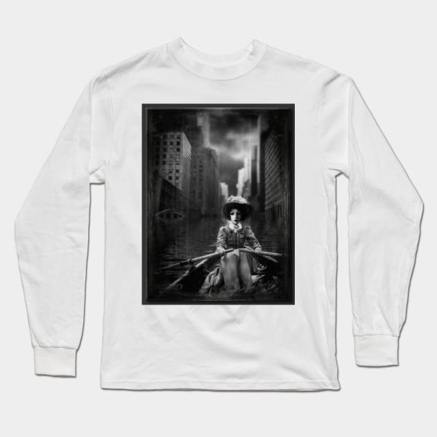 The Great New York Flood of 1908 Long Sleeve T-Shirt by rgerhard